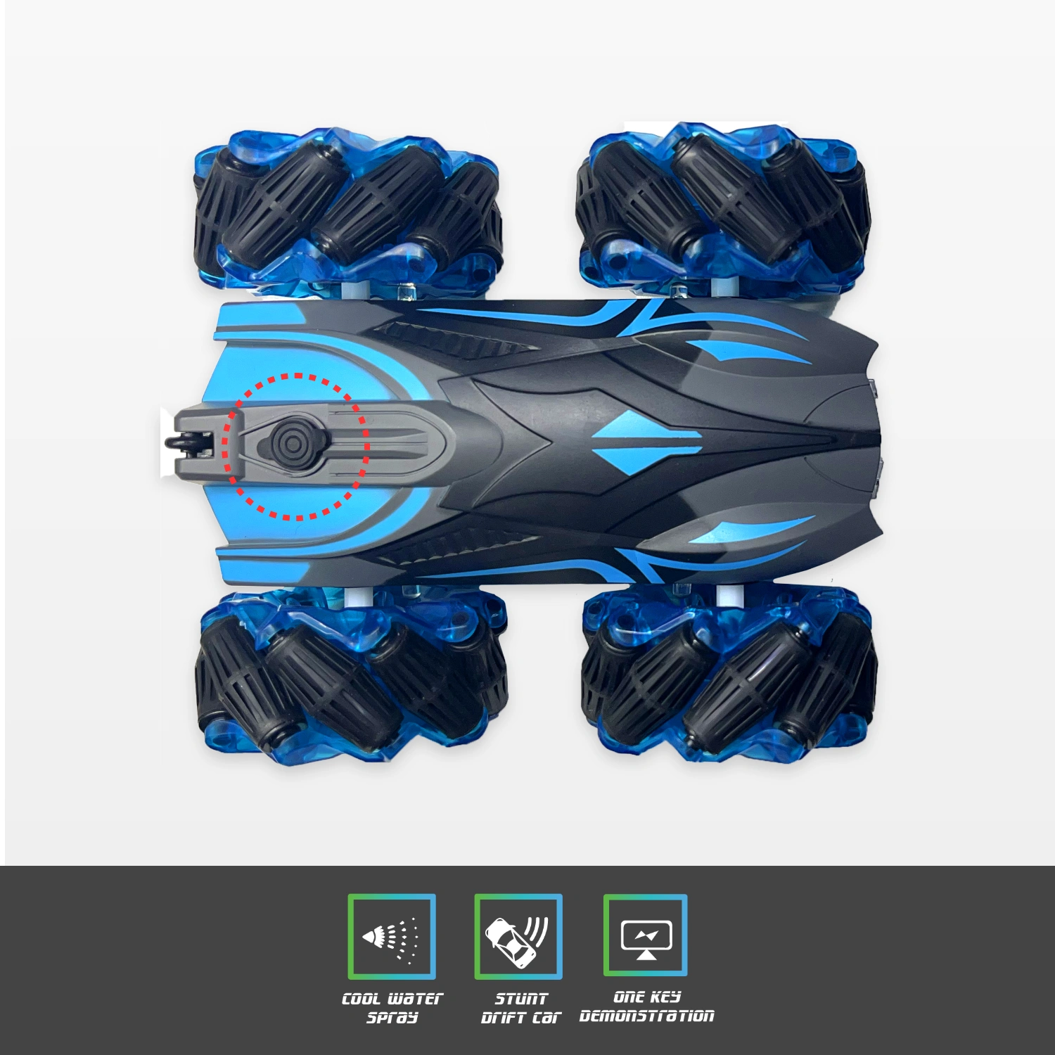 BlazeStorm RC Stunt Drift Car: Smoke Show & Epic Drifting Action Blue, Ready to Go!